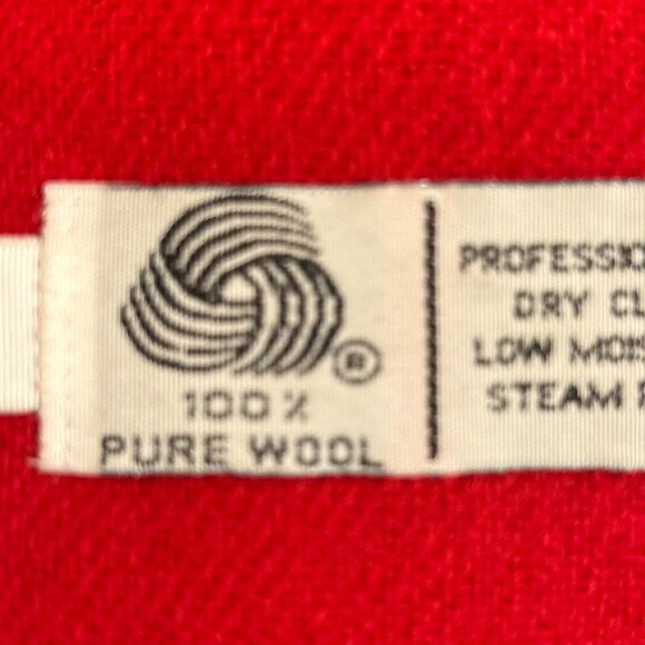 RED 100% Wool JG Hook Size 14 Vintage Dress Coat - Picture 5 of 8